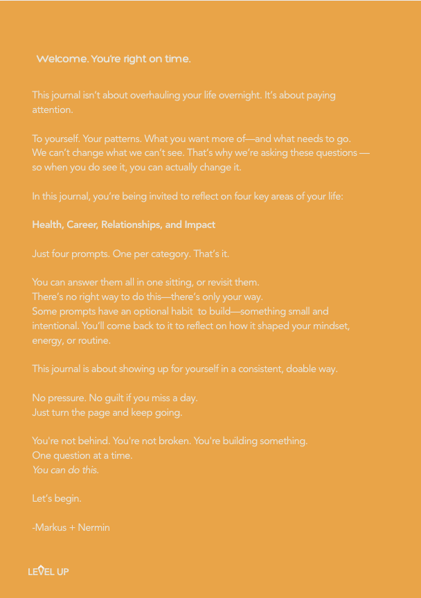 The Level Up Women's Journal - Face Yourself. Change Everything.